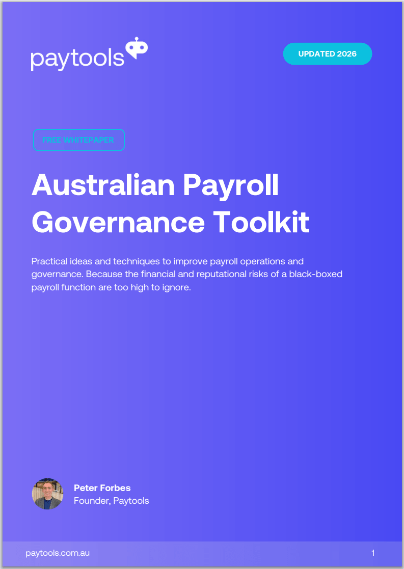 The Australian Payroll Governance Toolkit cover
