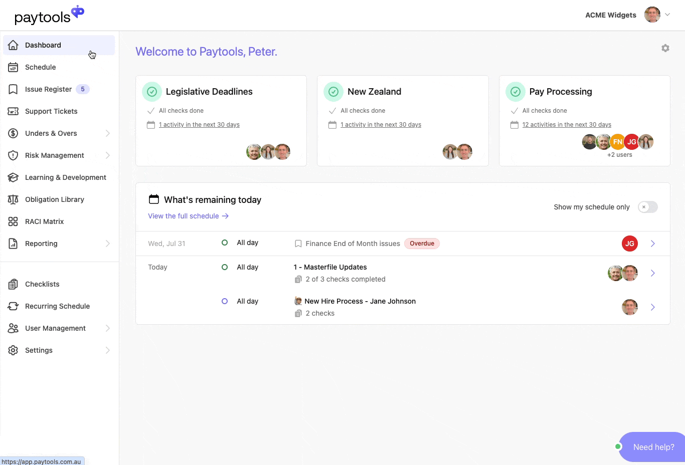 Paytools payroll controls and audit trail